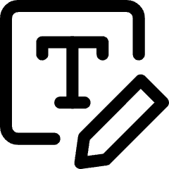 Edit Text Write Filled Icon from Core Line Set