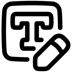 Edit Text Write Filled Icon from Plump Line Set