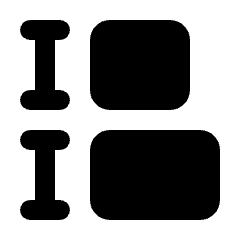 Equal Height Fill Icon from Rounded Fill - Streamline Material Set