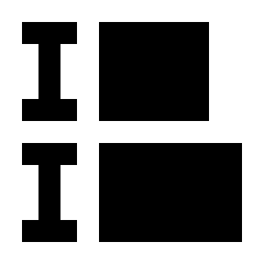 Equal Height Fill Icon from Sharp Fill - Streamline Material Set