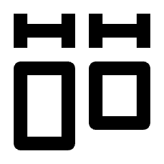 Equal Width Icon from Outlined Line - Material Pro Set