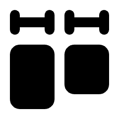 Equal Width Fill Icon from Rounded Fill - Streamline Material Set