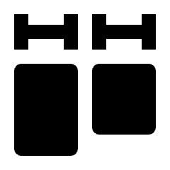 Equal Width Fill Icon from Outlined Fill - Streamline Material Set