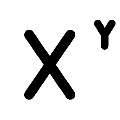 Exponent Base Icon from Rounded Line - Streamline Material Set