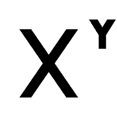 Exponent Base Icon from Sharp Line - Material Pro Set