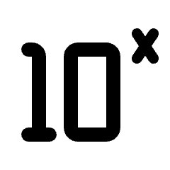 Exponent Number Icon from Rounded Line - Streamline Material Set