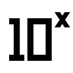 Exponent Number Icon from Sharp Line - Material Pro Set