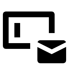 Field Mail Icon from Outlined Line - Material Pro Set