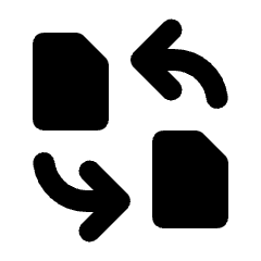 File Convert Fill Icon from Rounded Fill - Streamline Material Set