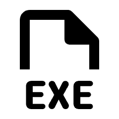 File Exe Icon from Rounded Line - Streamline Material Set