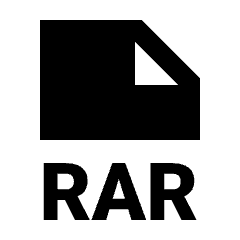 File Rar Fill Icon from Sharp Fill - Material Pro Set