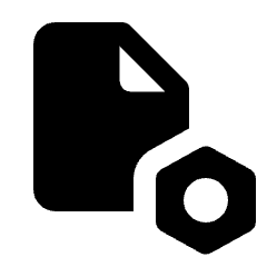 File Setting Bolt Fill Icon from Rounded Fill - Streamline Material Set