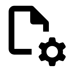 File Setting Gear Icon from Rounded Line - Material Pro Set