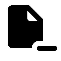 File Subtract Fill Icon from Rounded Fill - Streamline Material Set