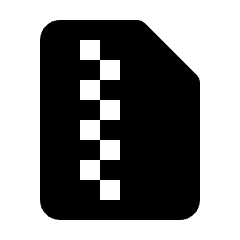 File Zip Fill Icon from Rounded Fill - Streamline Material Set