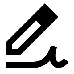 Fill And Sign Icon from Sharp Line - Material Pro Set