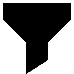 Filter 2 Icon from Sharp Solid Set