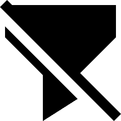 Filter Off Disable Icon from Sharp Solid Set