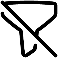 Filter Off Disable Icon from Plump Line Set