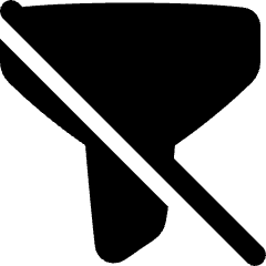 Filter Off Disable Icon from Plump Solid Set