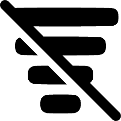 Filter Sort Off Disable Icon from Plump Solid Set