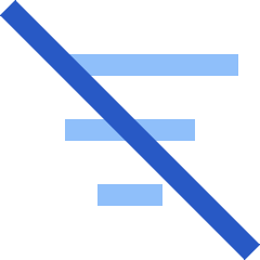 Filter Sort Off Disable Icon from Sharp Flat Set
