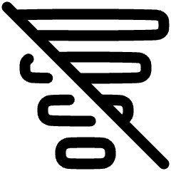 Filter Sort Off Disable Icon from Plump Line Set