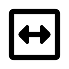 Fit Width Alt Icon from Rounded Line - Material Pro Set