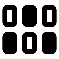 Flex Wrap Icon from Rounded Line - Material Pro Set