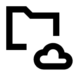 Folder Cloud Icon from Sharp Line - Material Pro Set