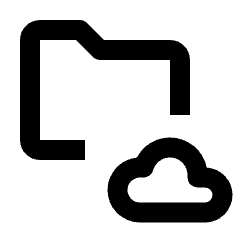 Folder Cloud Icon from Rounded Line - Streamline Material Set