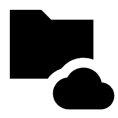 Folder Cloud Fill Icon from Sharp Fill - Material Pro Set