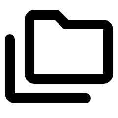 Folder Copy Icon from Rounded Line - Material Pro Set