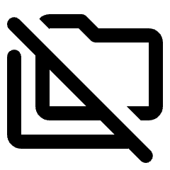 Folder Copy Off Icon from Rounded Line - Material Pro Set