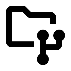 Folder Data Icon from Rounded Line - Material Pro Set