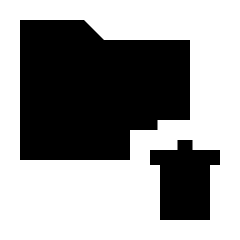 Folder Delete Fill Icon from Sharp Fill - Streamline Material Set