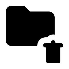 Folder Delete Fill Icon from Rounded Fill - Material Pro Set
