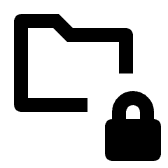 Folder Lock Icon from Outlined Line - Streamline Material Set