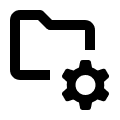 Folder Managed Icon from Rounded Line - Streamline Material Set