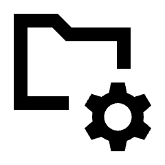 Folder Managed Icon from Sharp Line - Streamline Material Set