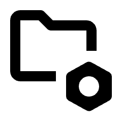 Folder Managed Alt Icon from Rounded Line - Streamline Material Set