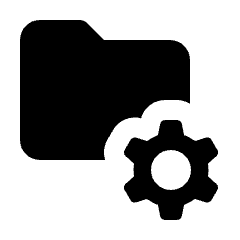 Folder Managed Fill Icon from Rounded Fill - Streamline Material Set