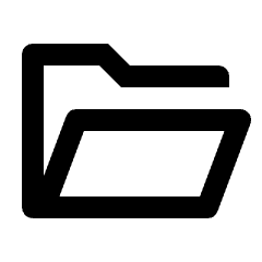 Folder Open Icon from Outlined Line - Material Pro Set