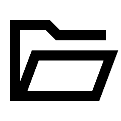 Folder Open Icon from Sharp Line - Material Pro Set