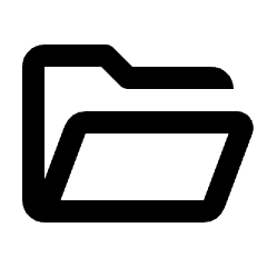 Folder Open Icon from Rounded Line - Streamline Material Set