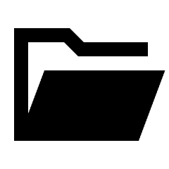 Folder Open Fill Icon from Sharp Fill - Streamline Material Set