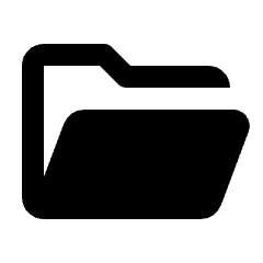 Folder Open Fill Icon from Rounded Fill - Streamline Material Set