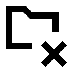 Folder Remove Icon from Sharp Line - Streamline Material Set