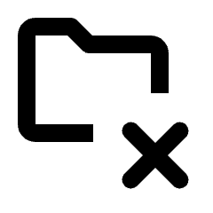 Folder Remove Icon from Rounded Line - Streamline Material Set