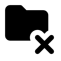 Folder Remove Fill Icon from Rounded Fill - Streamline Material Set